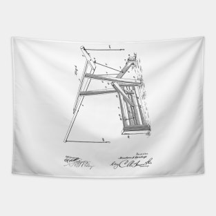 Gate Vintage Patent Hand Drawing Tapestry