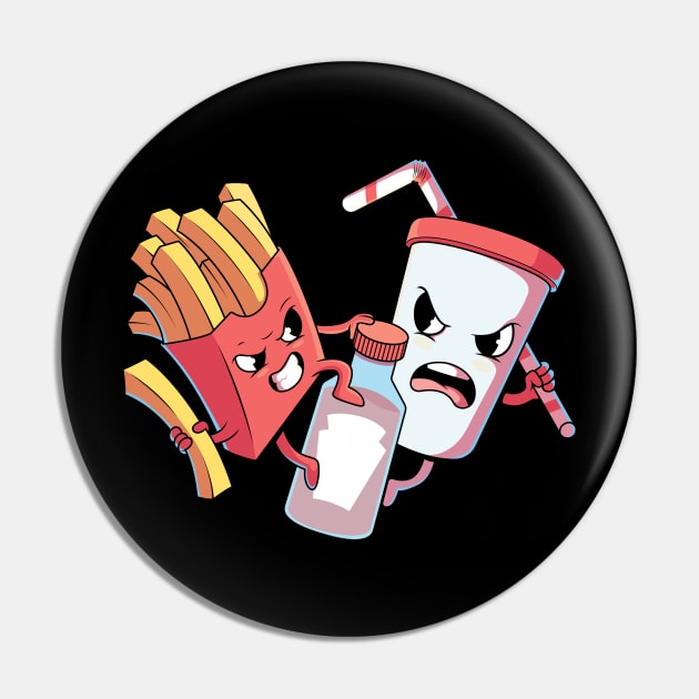 Fast Food Fight Pin by pedrorsfernandes