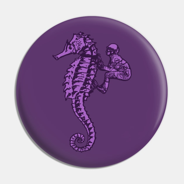 Seahorse Jockey Pin by JohnnyBoyOutfitters