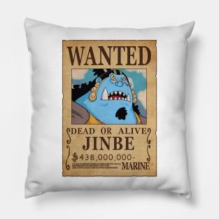 Jinbe Wanted Poster with 438.000.000 berries Pillow