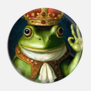 Portrait of Renaissance Frog King Pin