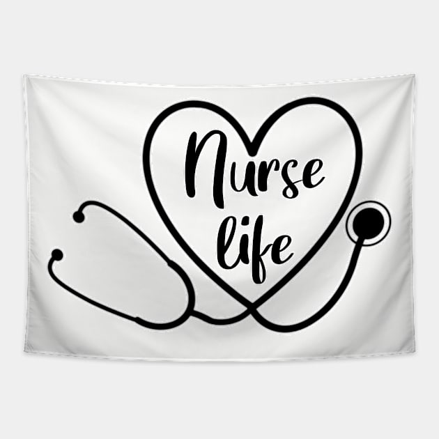 Nurse life. Nursing school health care hero. Perfect present for mom mother dad father friend him or her Tapestry by SerenityByAlex