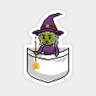 Pixel Pocket Witch Magnet