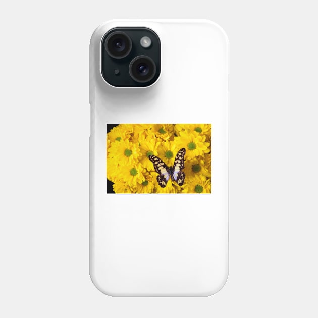 Large Wing Black And Yellow Butterfly Phone Case by photogarry