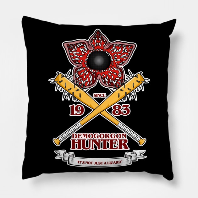 STRANGER THINGS 3 : DEMOGORGON HUNTER V1 Pillow by FunGangStore