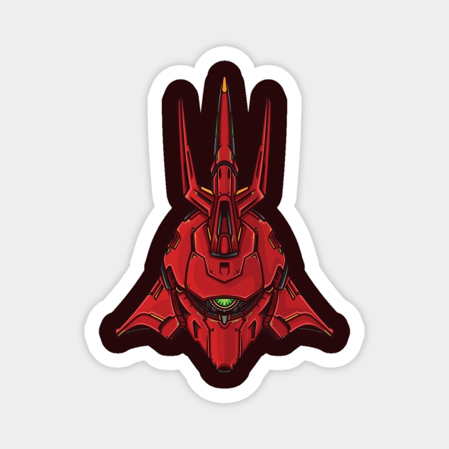 Head Sazabi Gundam Magnet by badsyxn