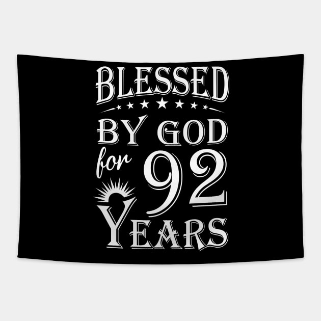 Blessed By God For 92 Years Christian Tapestry by Lemonade Fruit