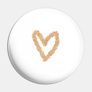 Glittering heart Pin