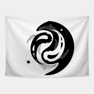 Yin Yang Pisces Tapestry