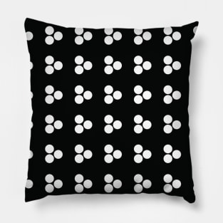 Black and White Polka Dots Seamless Pattern 013#002 Pillow