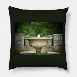 Fountain in the Garden Pillow