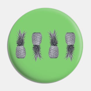 Silver Upside Down Pineapples Pin