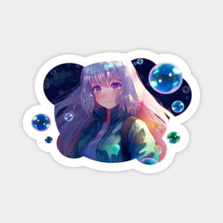 Cute Bubble Girl - Anime Shirt Magnet