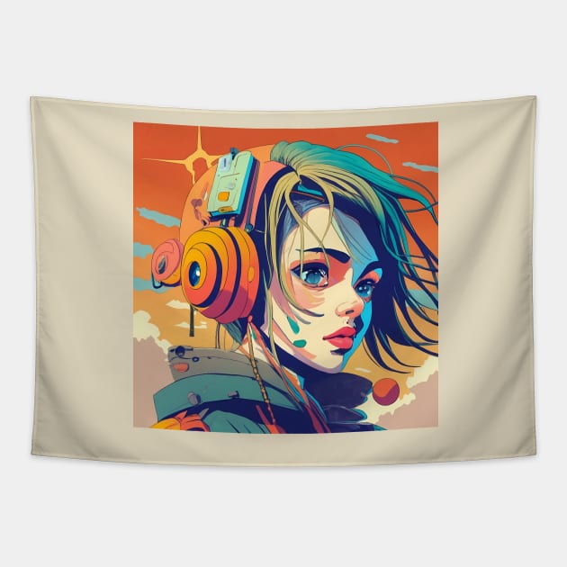 Anime art Tapestry by IOANNISSKEVAS