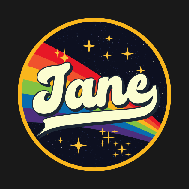 Jane // Rainbow In Space Vintage Style by LMW Art