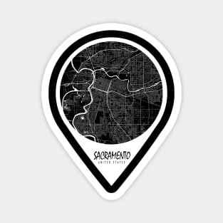 Sacramento, USA City Map - Travel Pin Magnet