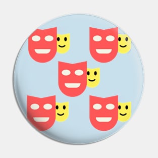 Theatre Mask Pattern Pin