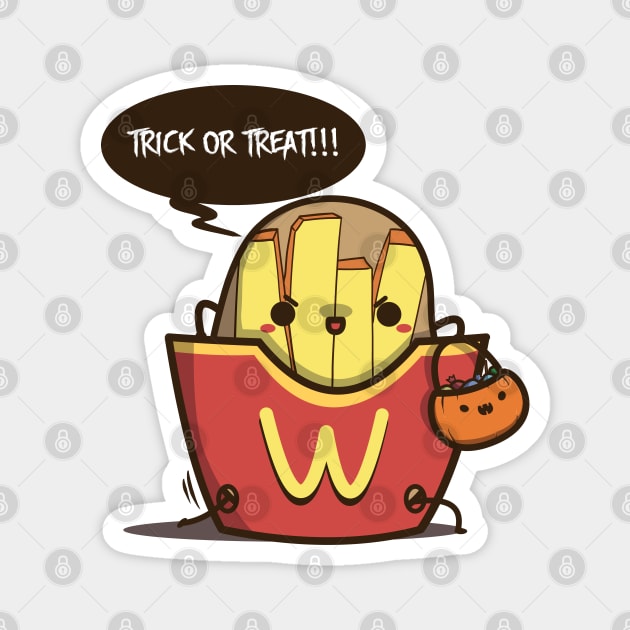 Cute Halloween Potato Costume Magnet by clgtart