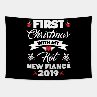 2019 Couple Gift Idea First Christmas With My Hot New Fiance Tapestry