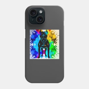 Pit Bull Terrier Colorful Painting Art Phone Case