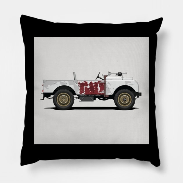 Vintage Offroad Vehicle 80 Pillow by marryslinter