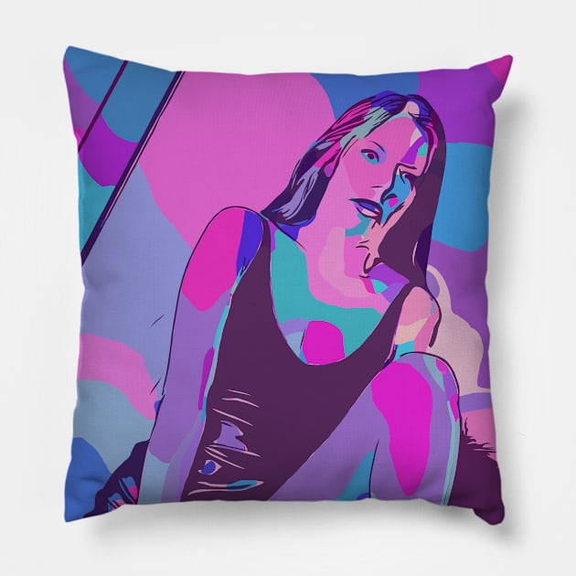 Psychedelic Sexy Woman Pillow by WelshDesigns