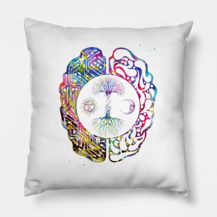 Tree of Life and brain Pillow