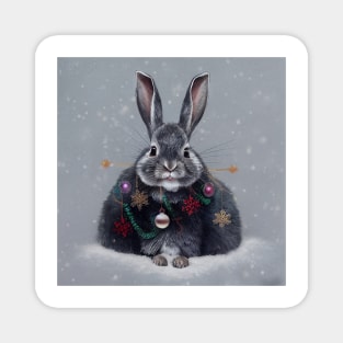 Christmas Bunny Magnet