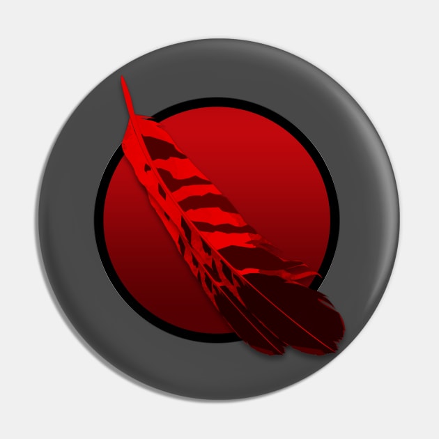 Red feathers Pin by Sinmara