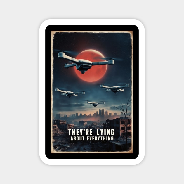 UFO New Jersey Drones Magnet by QuirkyQuest Creations