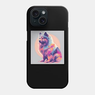 Keeshond in 80's Phone Case