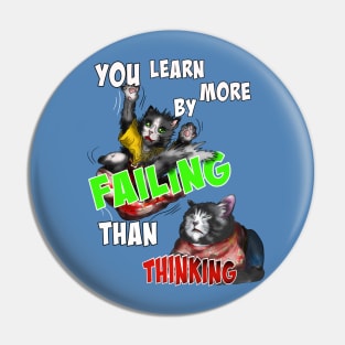 wise cat falling fail Pin