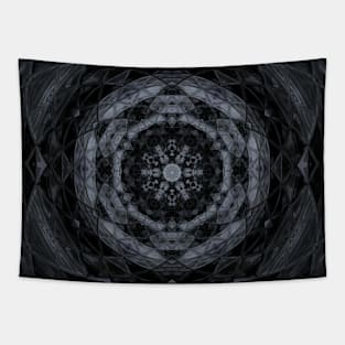 Black Goth Snowflake Christmas Tapestry