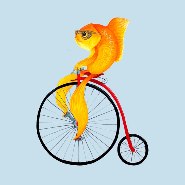 Penny Farthing Fish by KatherineAppleby