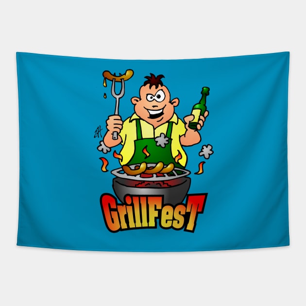 Grillfest Tapestry by Cardvibes