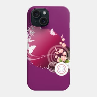 Floral buterfly vine Phone Case