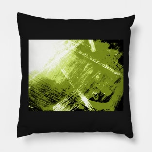 Lush Grassy Green Abstract Pattern Pillow