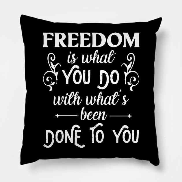 Freedom | Jean-Paul Sartre Pillow by jverdi28