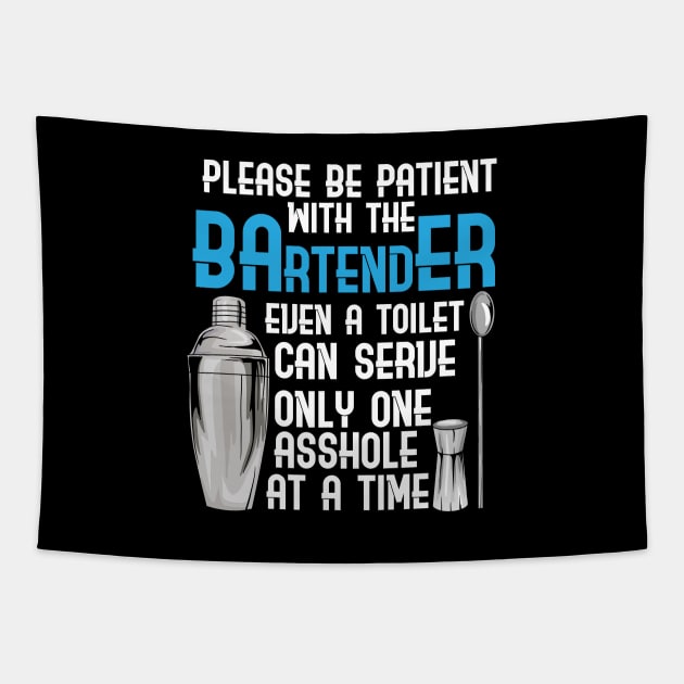 Funny Bartender Bar Barkeeper Gift Idea Tapestry by Dolde08