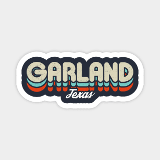 Retro Garland Texas Magnet