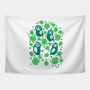 Shamrock Owls Tapestry