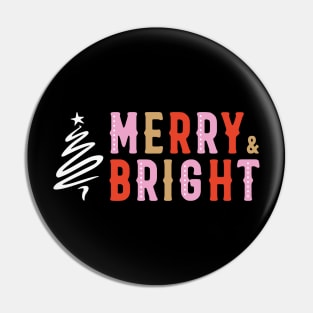 Merry And Bright Tree Pin