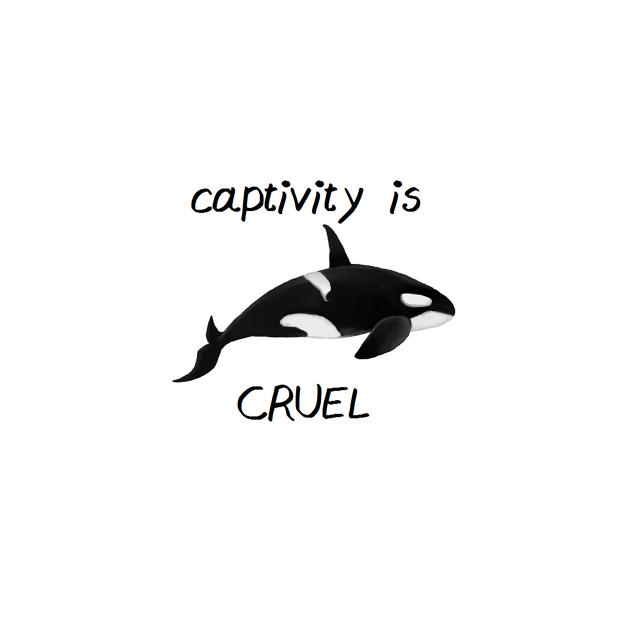 Captivity is cruel by Lilmissvegan