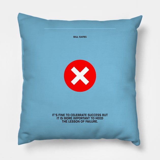 Celebrate Success Bill Gates Quotes Pillow by labno4