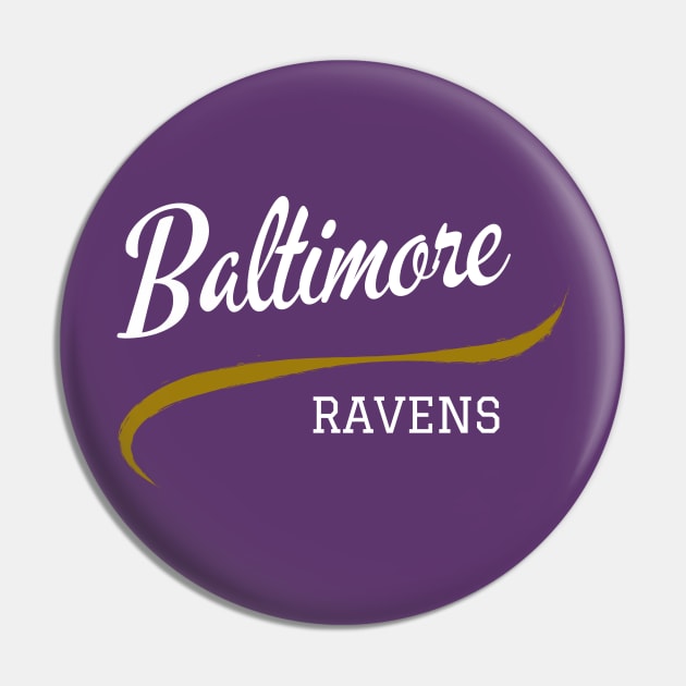 Ravens Retro Pin by CityTeeDesigns