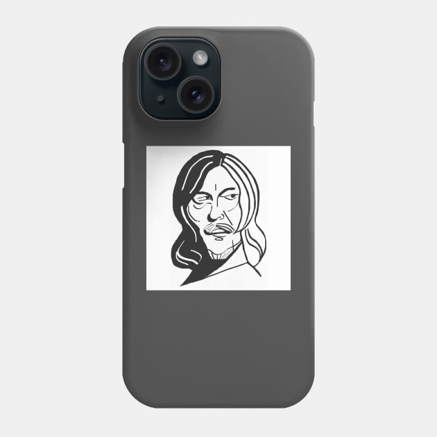 Daryl Dixon the walking dead Phone Case by Idrawfaces