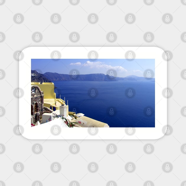 Santorini Caldera Magnet by tomg