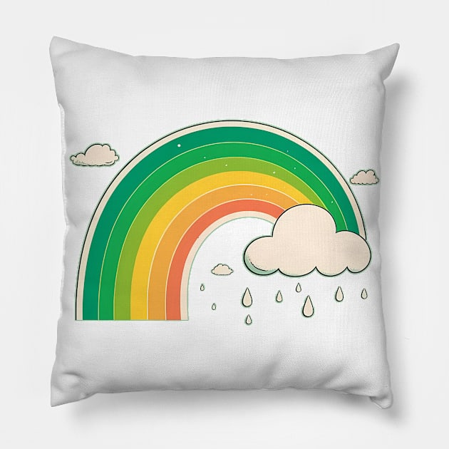 Cool Rainbow Pillow by TheJadeCat