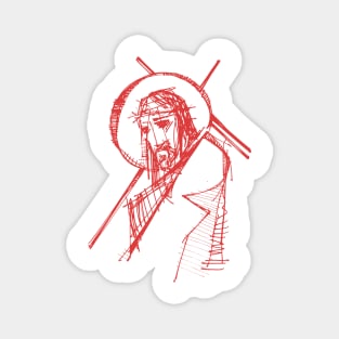 Jesus Christ at his Passion illustration Magnet