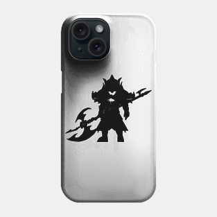 Dragon Knight minimal silhouette white Phone Case